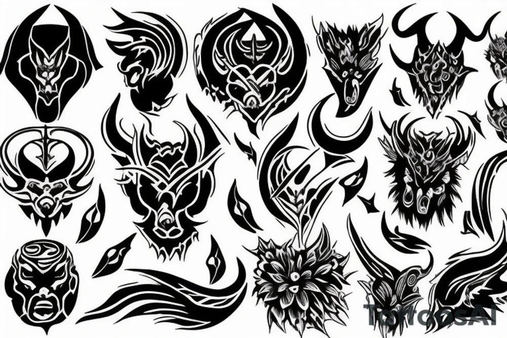 devil black tattoo idea