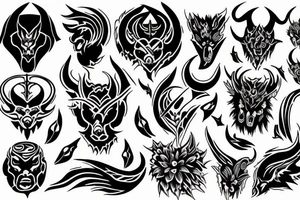 devil black tattoo idea