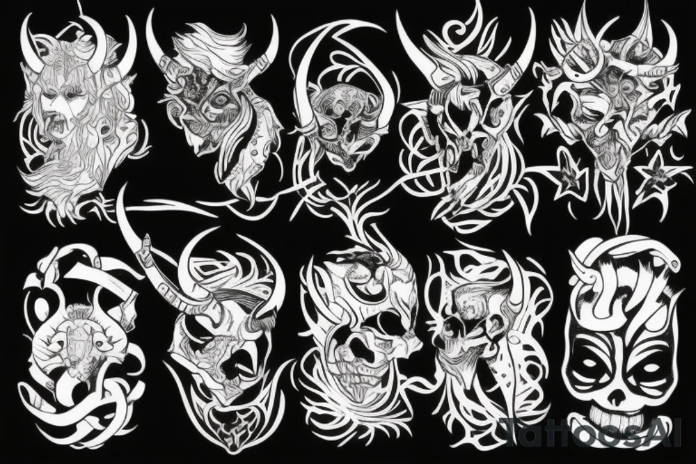 devil black tattoo idea