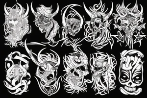 devil black tattoo idea