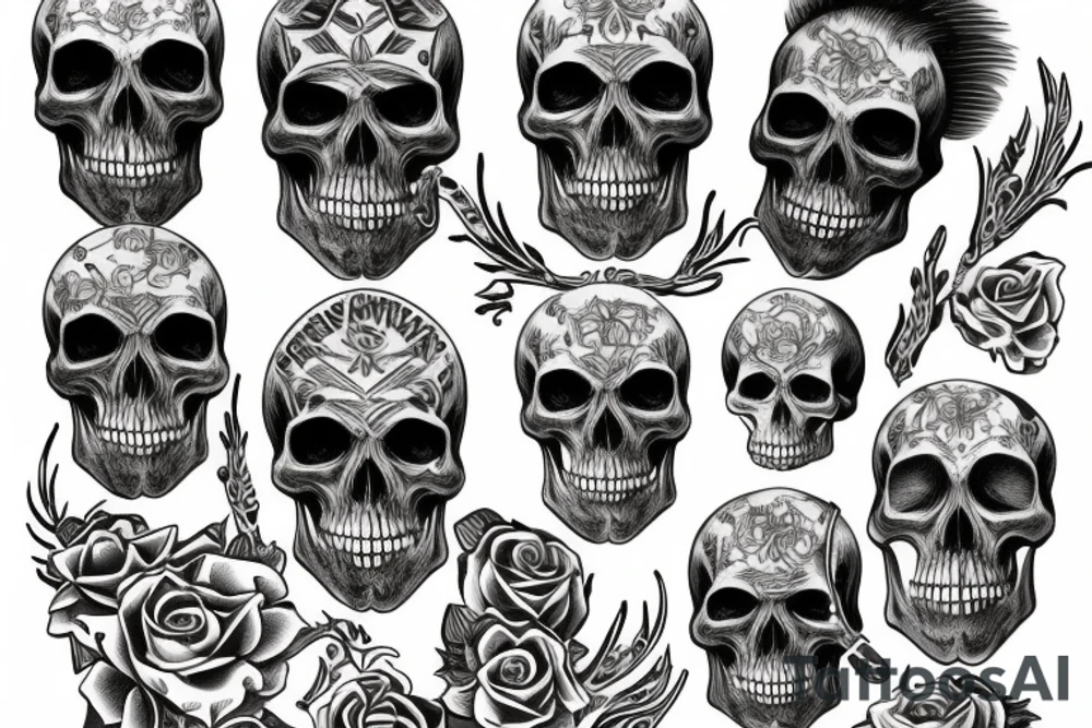 Skulls tattoo idea