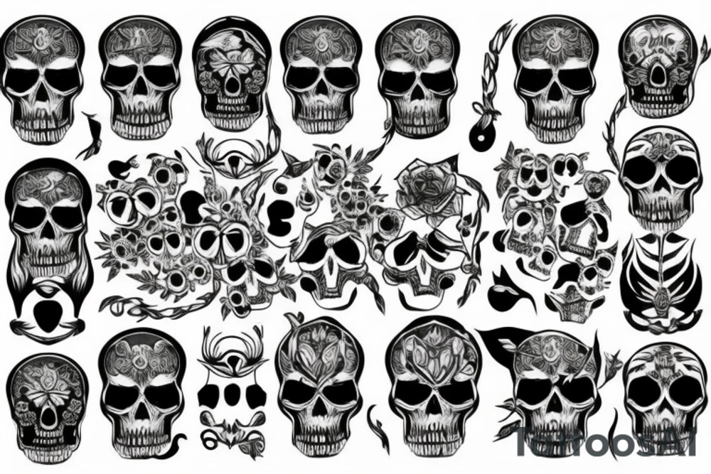 Skulls tattoo idea