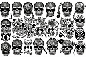 Skulls tattoo idea