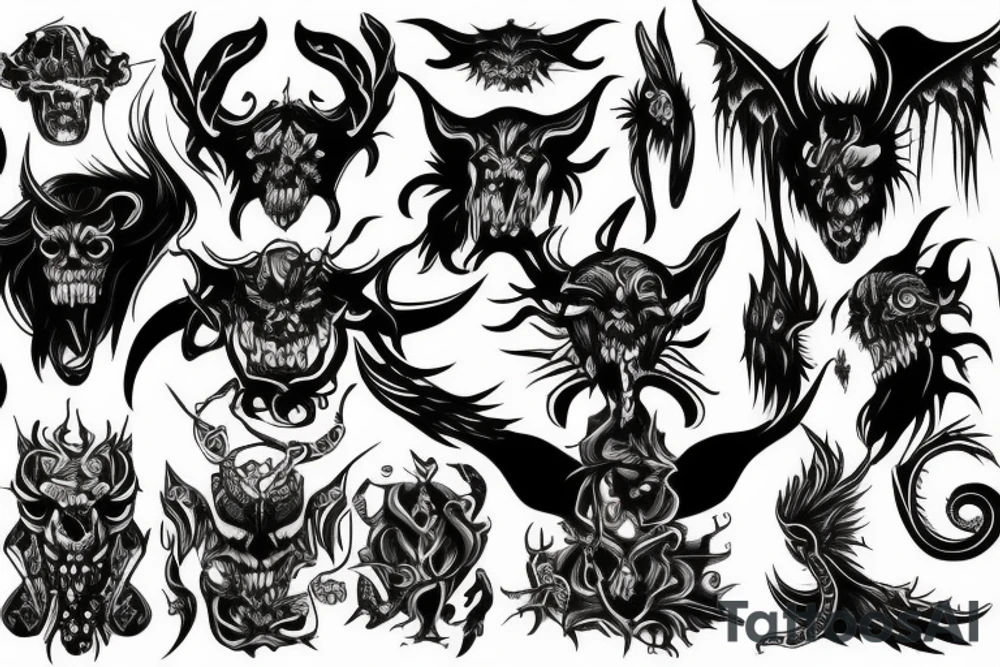 Demon tattoo idea