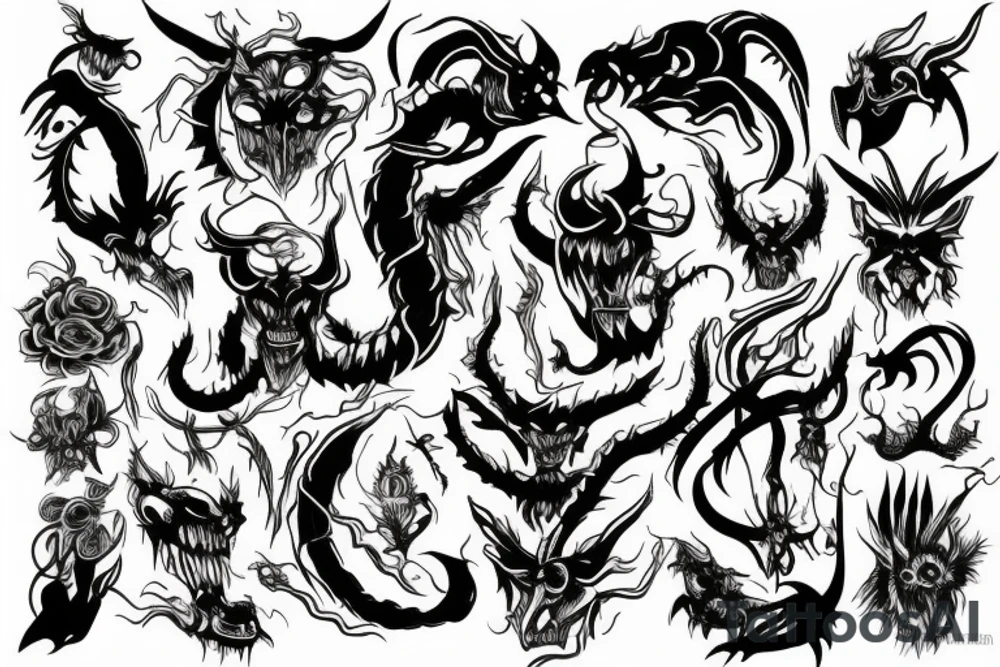 Demon tattoo idea