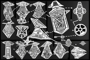 Star destroyer with tie fighters and dna chain with snake tattoo idea