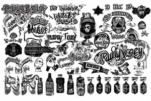 "RUSBURG" tattoo idea