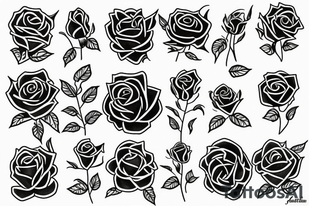 rose in thorns tattoo idea