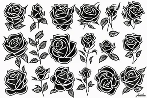 rose in thorns tattoo idea