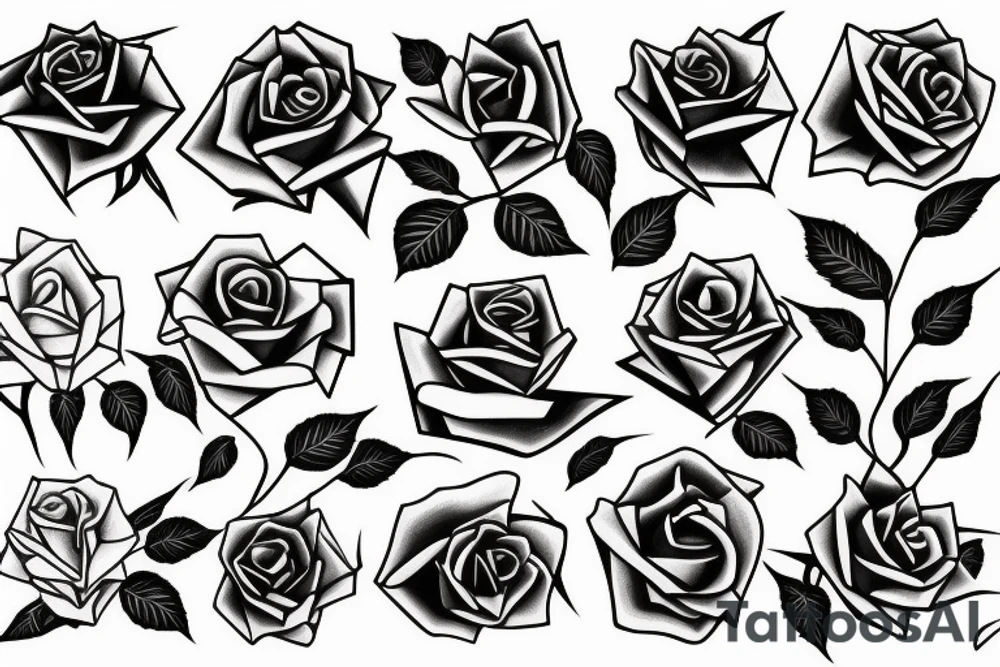 rose in thorns tattoo idea
