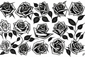 rose in thorns tattoo idea