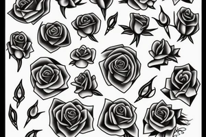 rose in thorns tattoo idea