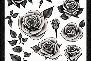 rose in thorns tattoo idea