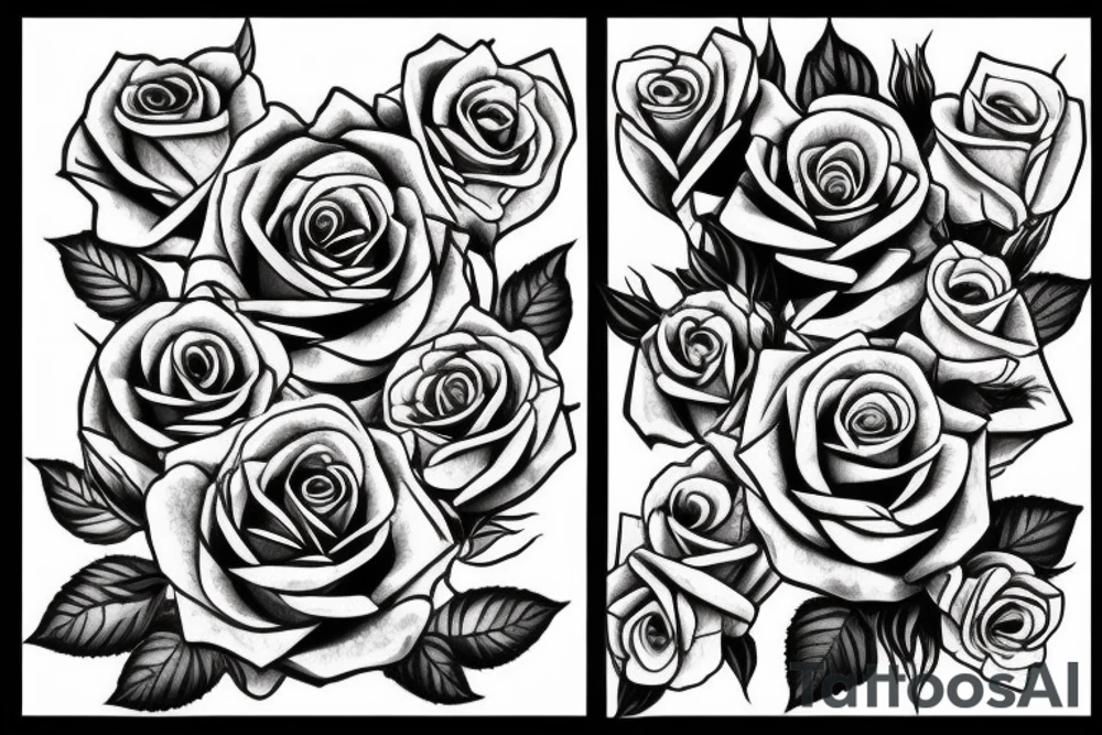 rose in thorns tattoo idea