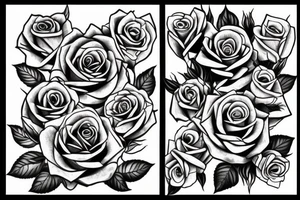 rose in thorns tattoo idea