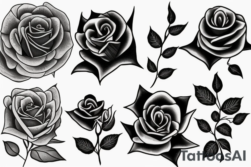 rose in thorns tattoo idea