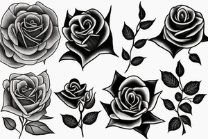 rose in thorns tattoo idea