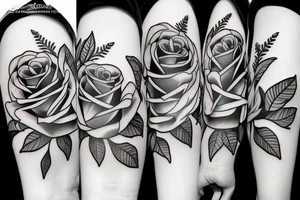 rose in thorns tattoo idea
