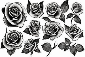 rose in thorns tattoo idea
