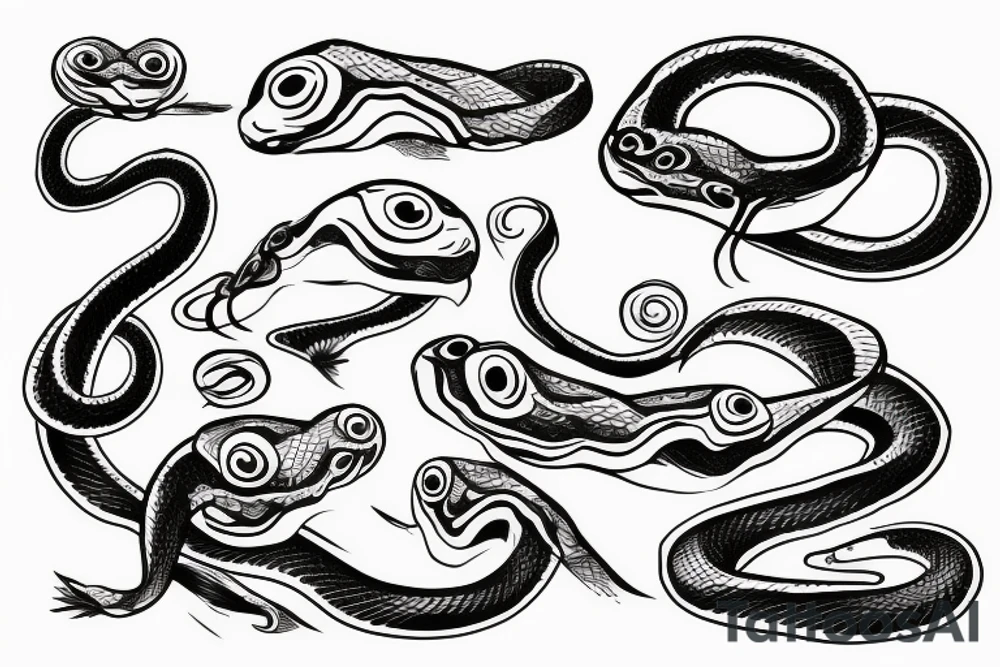 Snake on a full arm tattoo idea