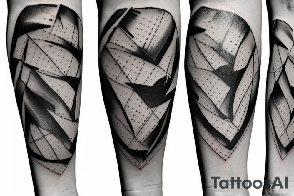 Broken heart on ankle tattoo idea