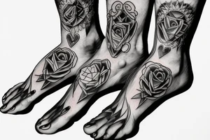 Broken heart on ankle tattoo idea