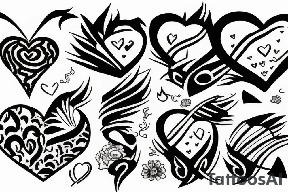 Broken heart on ankle tattoo idea