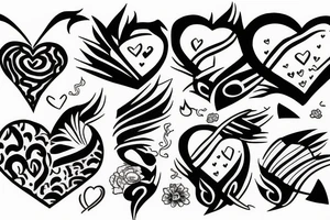 Broken heart on ankle tattoo idea