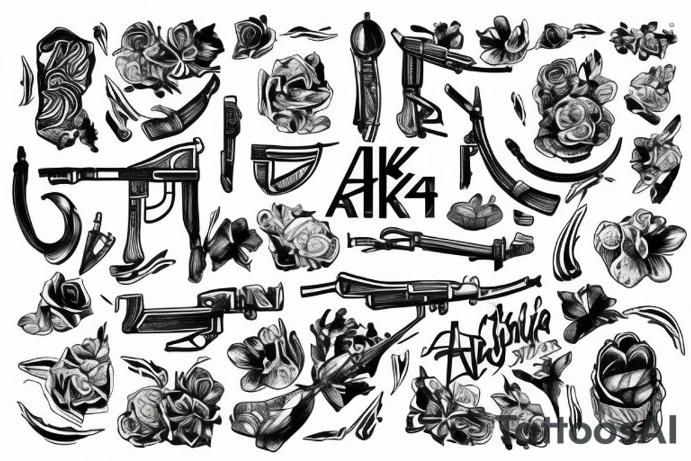AK 47 tattoo idea