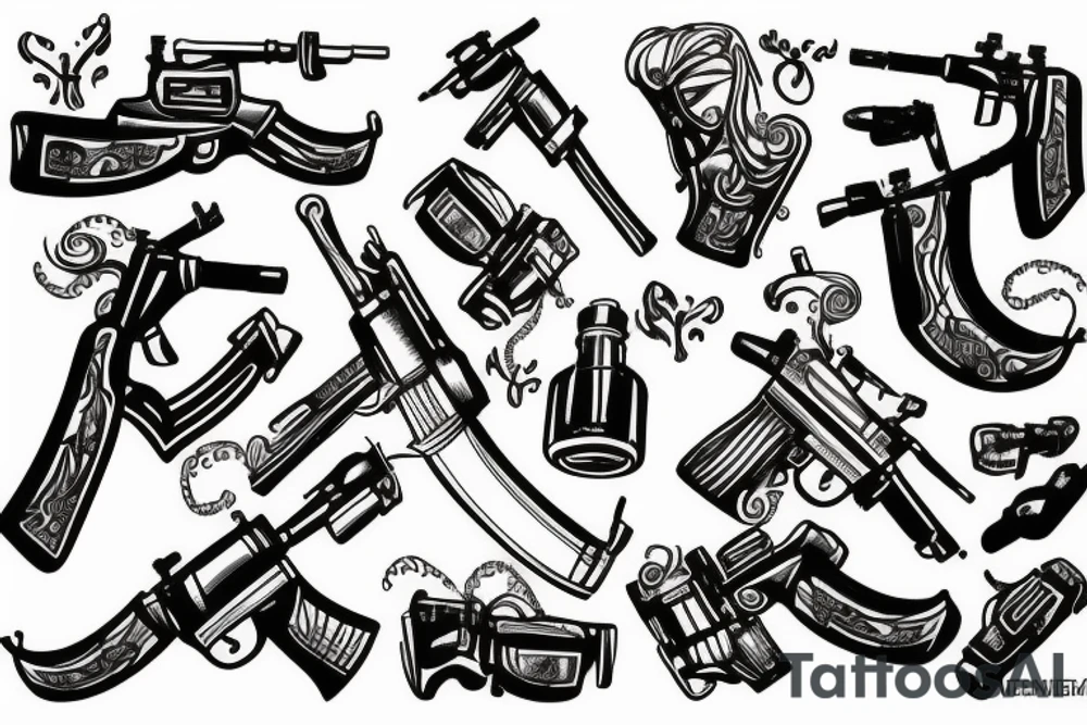 AK 47 tattoo idea