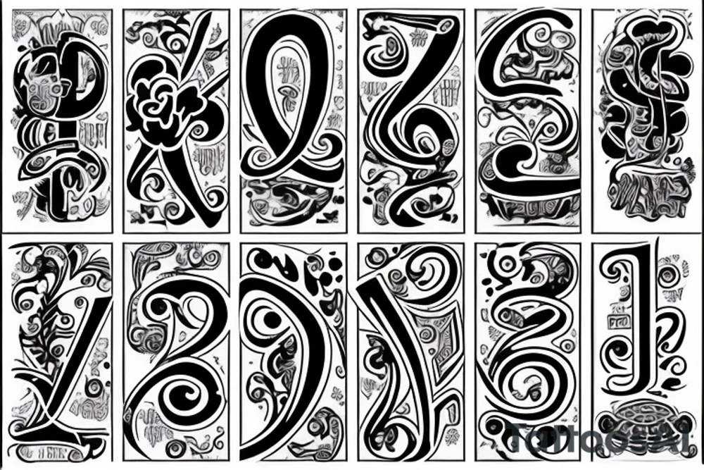 Small tatto with letters N D tattoo idea