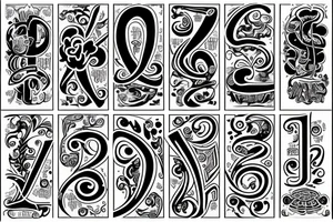 Small tatto with letters N D tattoo idea