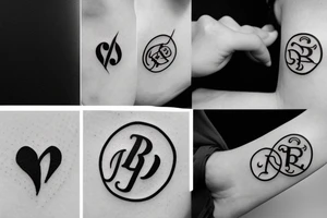 Small tattoo with initials N D tattoo idea