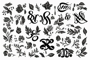 Small tattoo with initials N D tattoo idea