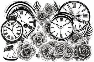 clock february tattoo idea
