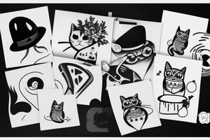 cat with hat tattoo idea