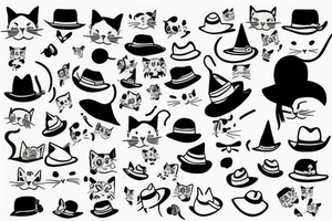cat with hat tattoo idea