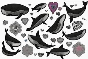 Whale 51 Herz tattoo idea