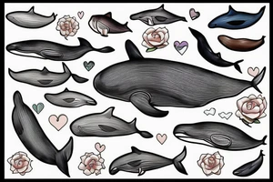 Whale 51 Herz tattoo idea