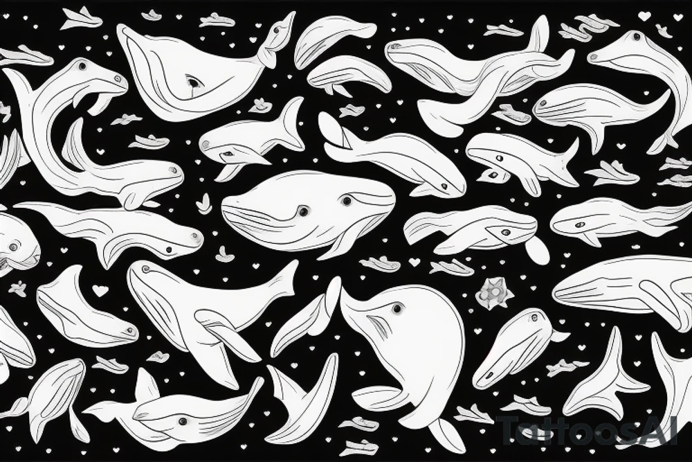 Whale 51 Herz tattoo idea