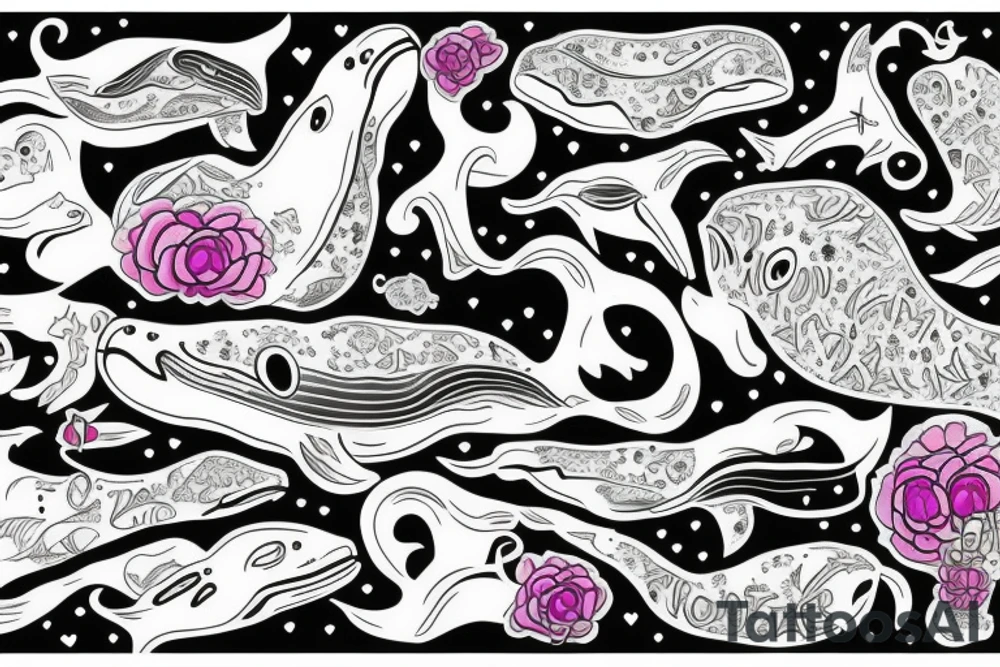 Whale 51 Herz tattoo idea