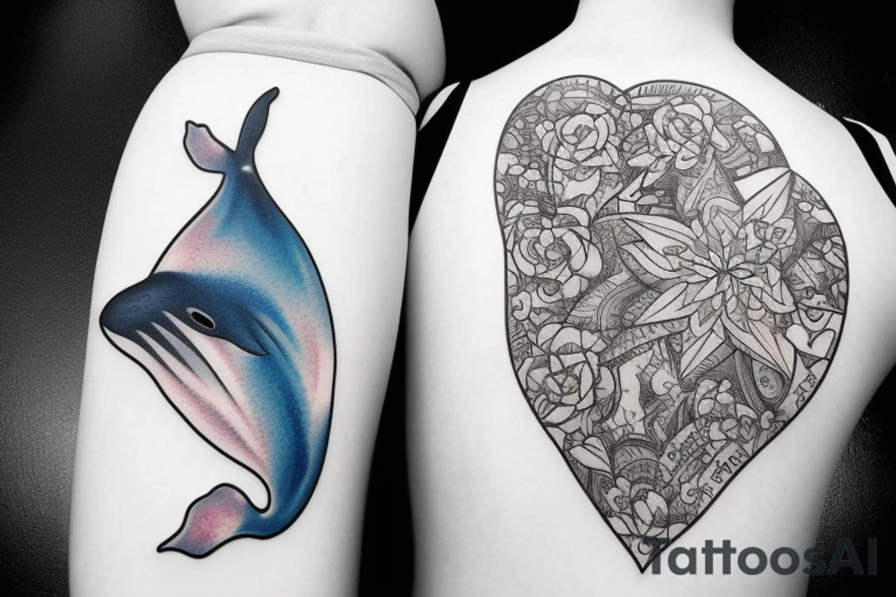 Whale 52 Herz tattoo idea