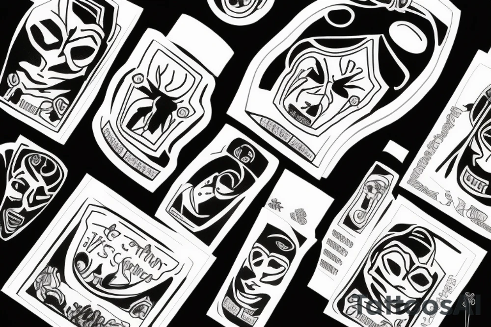 masking tape tattoo idea