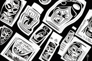 masking tape tattoo idea