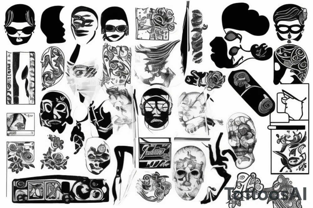 masking tape tattoo idea