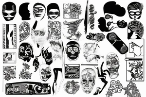 masking tape tattoo idea