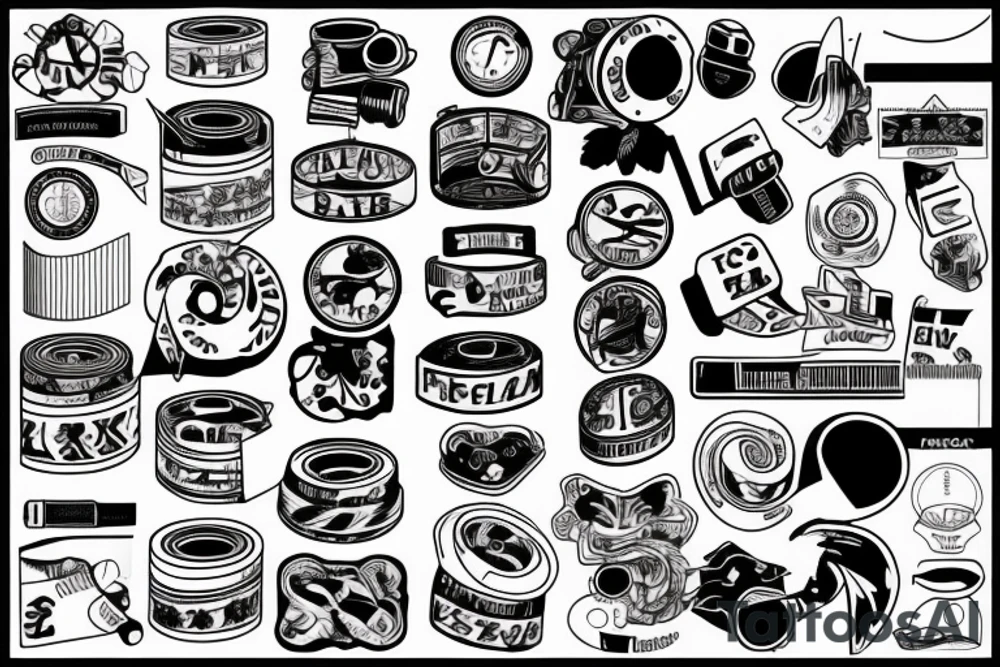 a roll of an adhesive tape tattoo idea