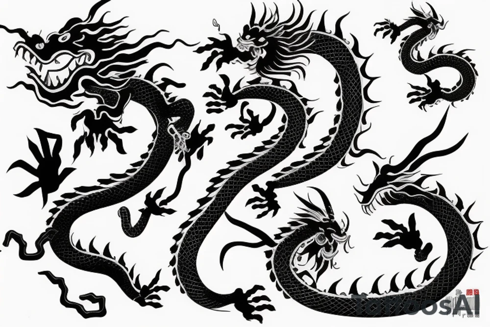 chinese dragon tattoo idea