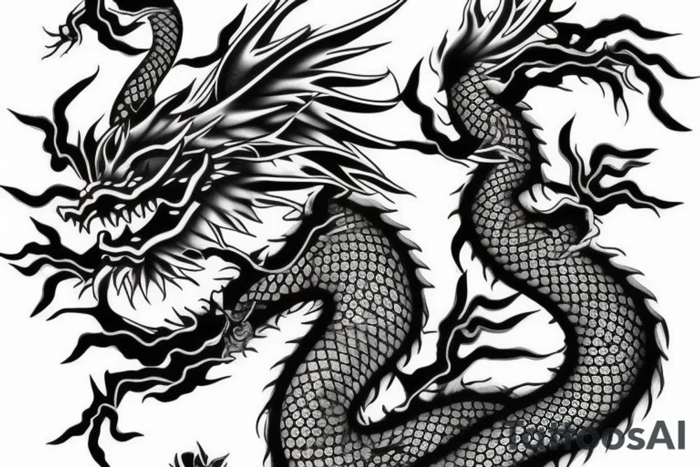 chinese dragon tattoo idea