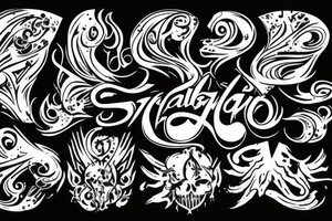 Sacrieur logo redesigned with splashes of blood tattoo idea